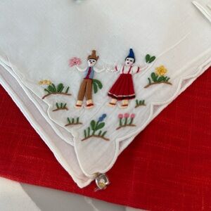 5 Souvenir of Madeira Hankies, hand embroidered handkerchiefs man & woman